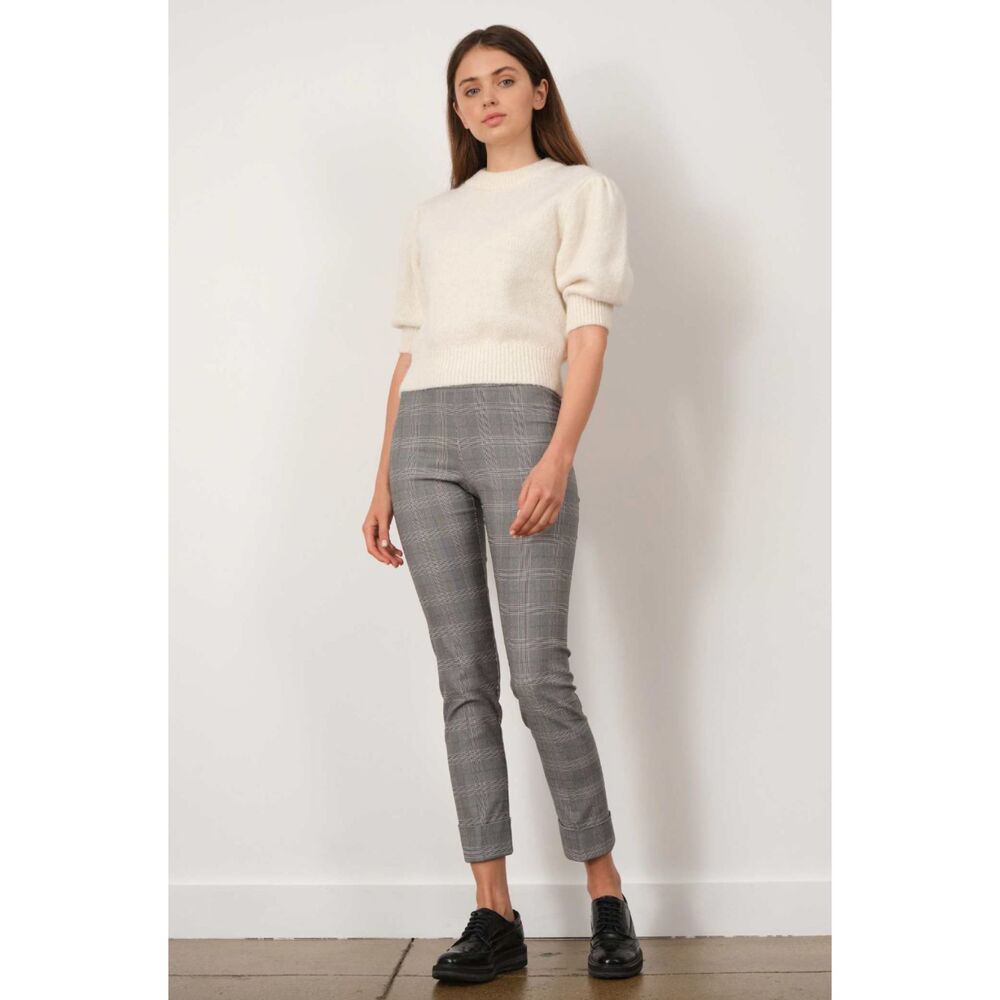 Avenue Montaigne Franco Pant Gray Madras Plaid - Size 10